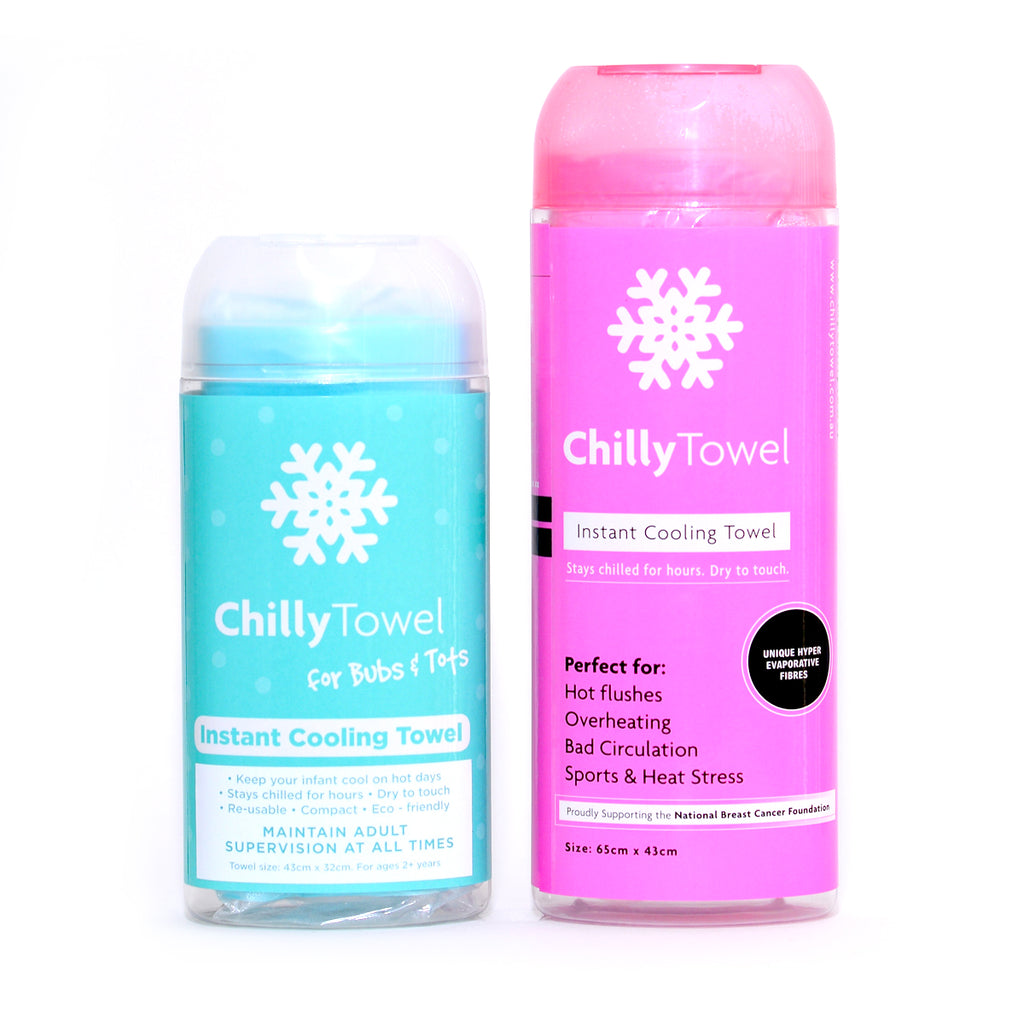Chilly Towel - Bubs & Tots and Frosty Pink (Duo Pack)Chilly Towel - Frosty Pink