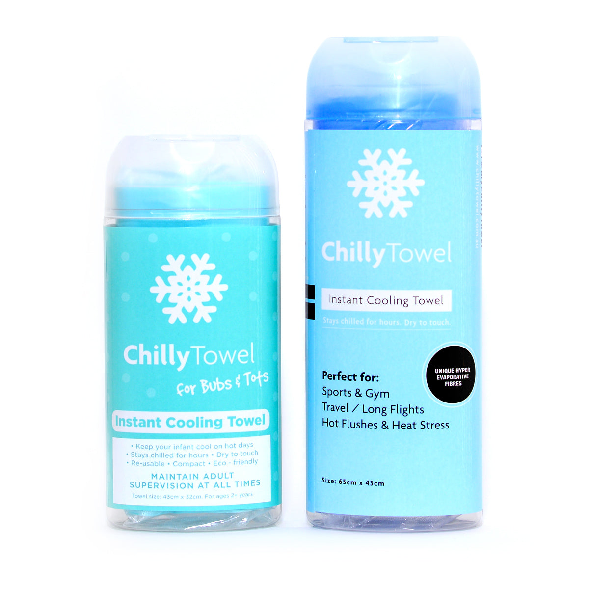 Chilly Towel - Bubs & Tots and Cool Blue (Duo Pack)